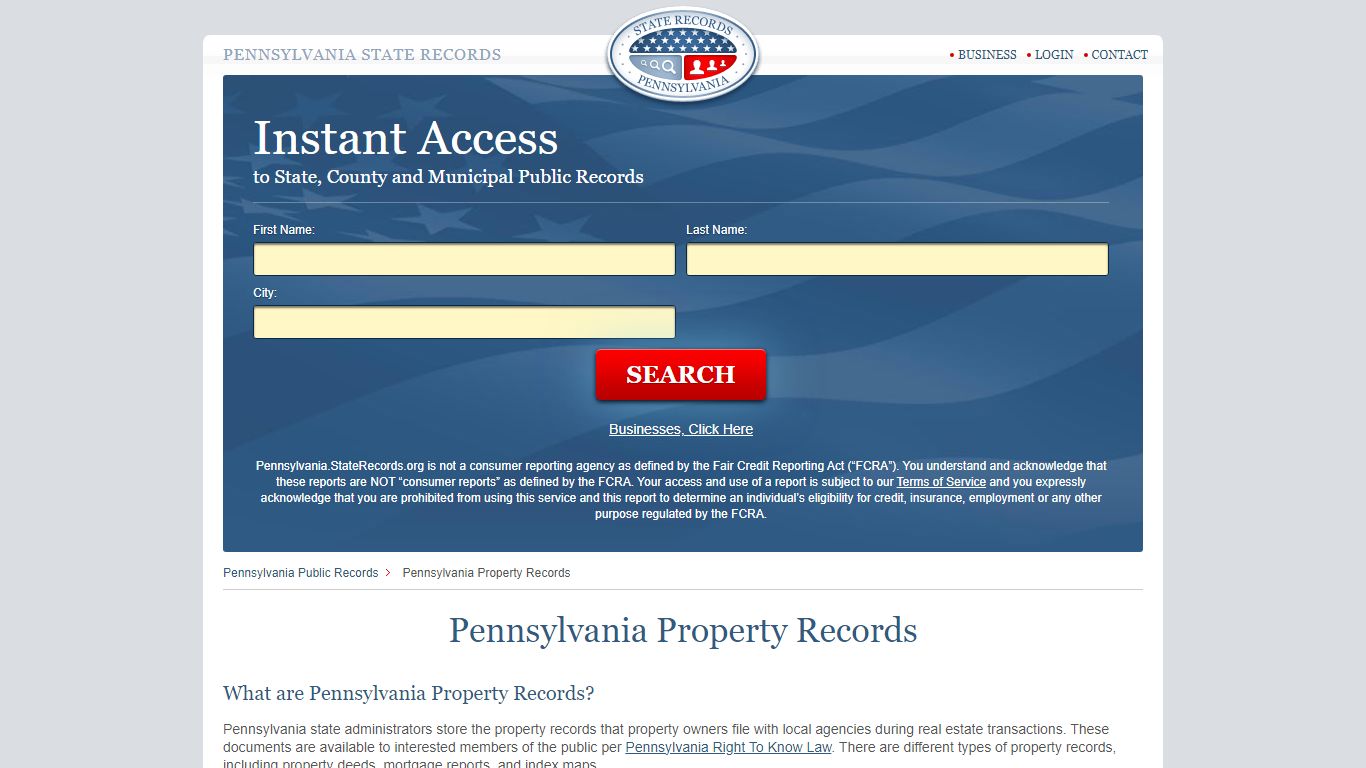 Pennsylvania Property Records | StateRecords.org